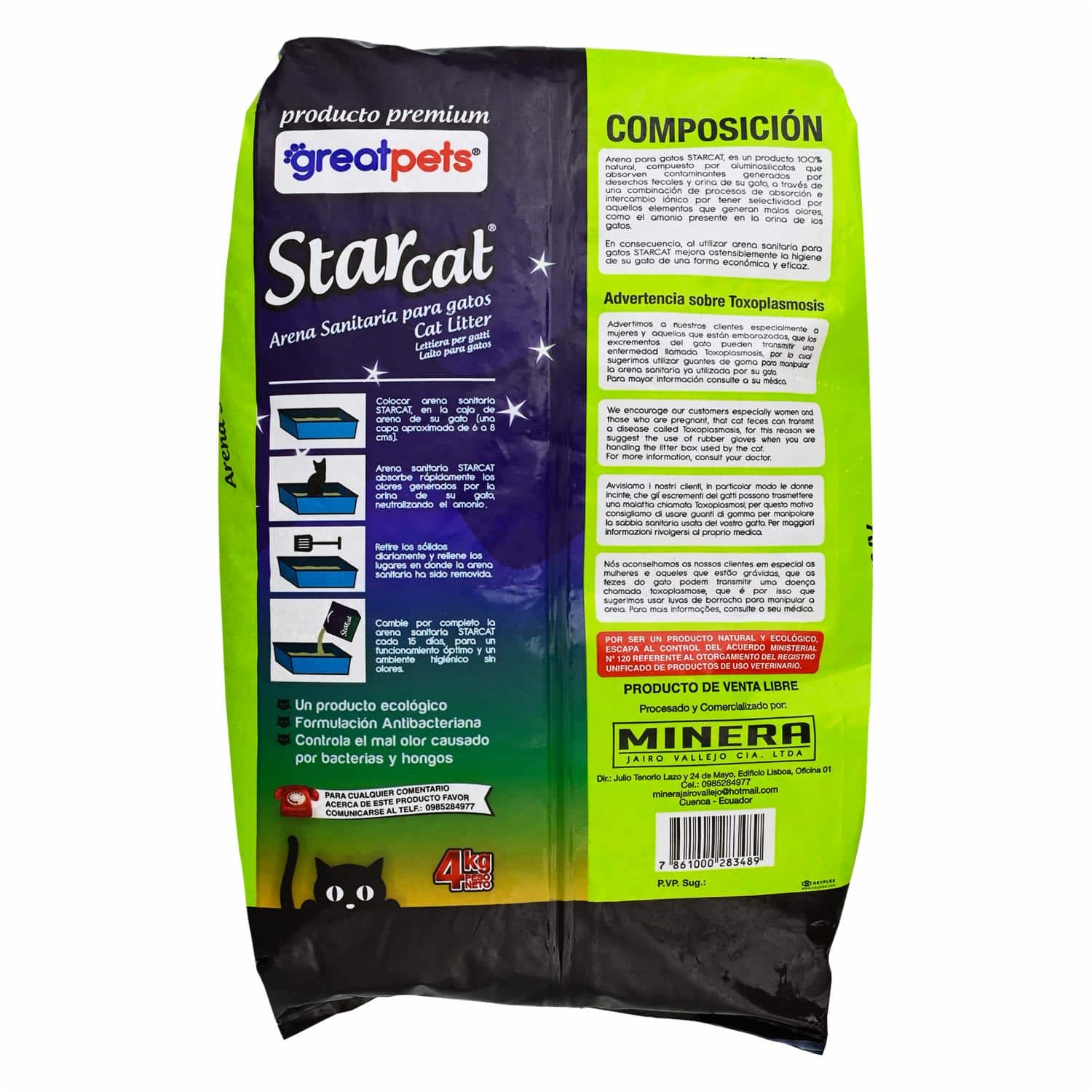 Arena Para Gatos Para Gatos STAR CAT 4 KG - Imagen 2