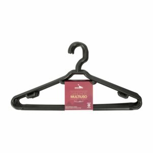 Armador Para Ropa Plástico Color Negro HANGERS S.A. 1 X 10 Unidades