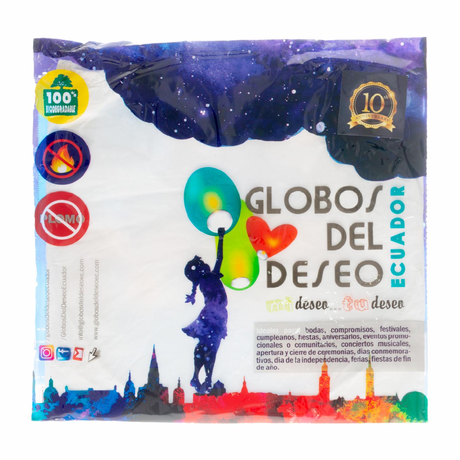Globo Del Deseo Surtido GDD 100% Biodegradable - Imagen 2
