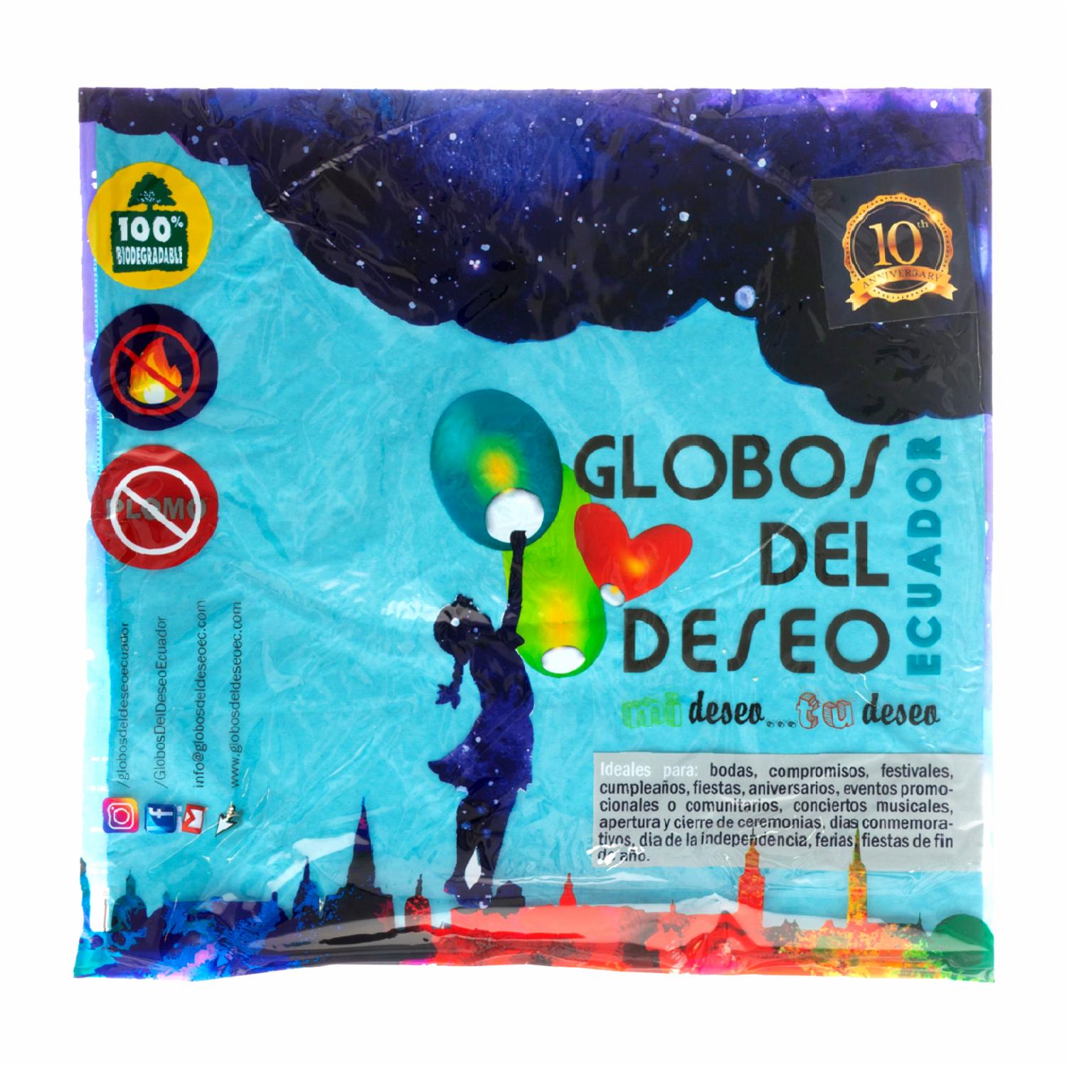 Globo Del Deseo Surtido GDD 100% Biodegradable - Imagen 5