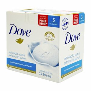 Jabón En Barra Exfoliación Suave DOVE 3 X 90 G