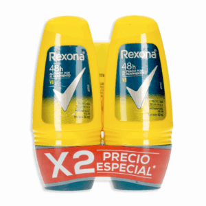 Desodorante Roll On Para Caballero Antitranspirante On V8 REXONA 2 X 50 Ml