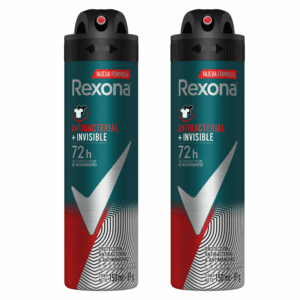 Desodorante En Aerosol Para Caballero Antibacterial Invisible Segundo 0,5 Descuento REXONA 2 X 150 Ml