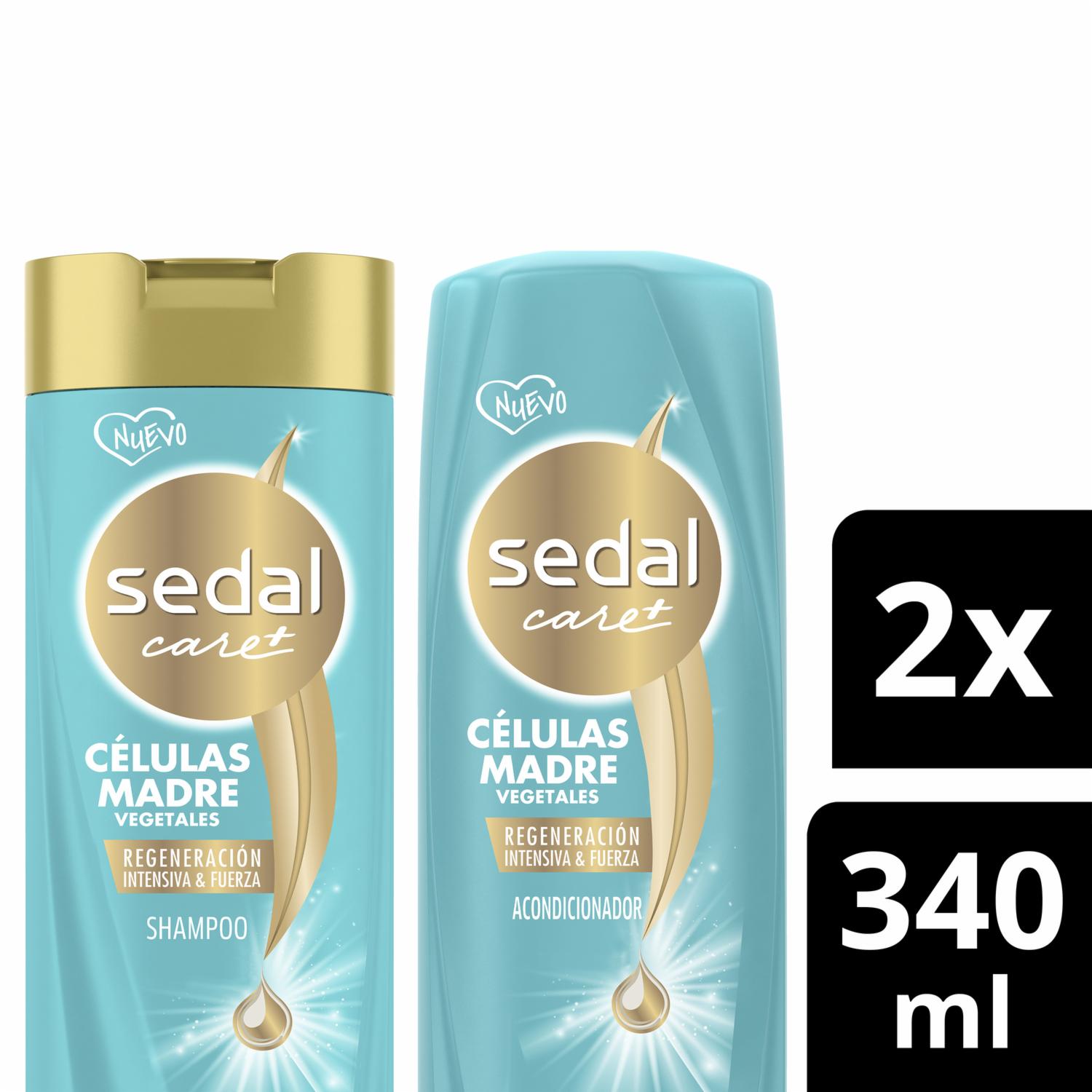 Shampoo + Acondicionador Células Madre Vegetales SEDAL 2 x 340 Ml - Imagen 3