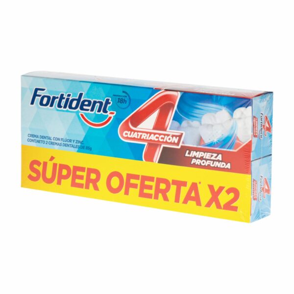 Crema Dental Limpieza Profunda FORTIDENT 2 X 85 G - Imagen 4