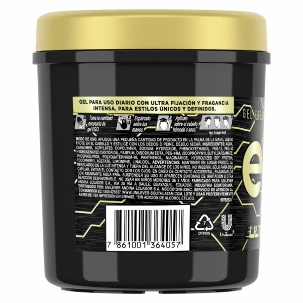 Gel Para Peinar Ultra Intense EGO 500 Ml - Imagen 2