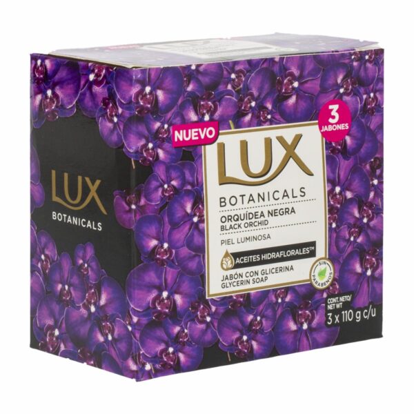 Jabón En Barra De Orquídea Negra LUX 3 X 110 G - Imagen 3