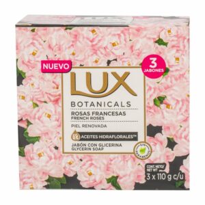 Jabón En Barra Fragancia A Rosas Francesas LUX 3 x 110G