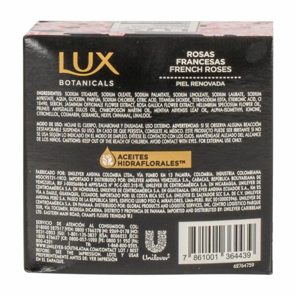 Jabón En Barra Fragancia A Rosas Francesas LUX 3 x 110G - Imagen 2