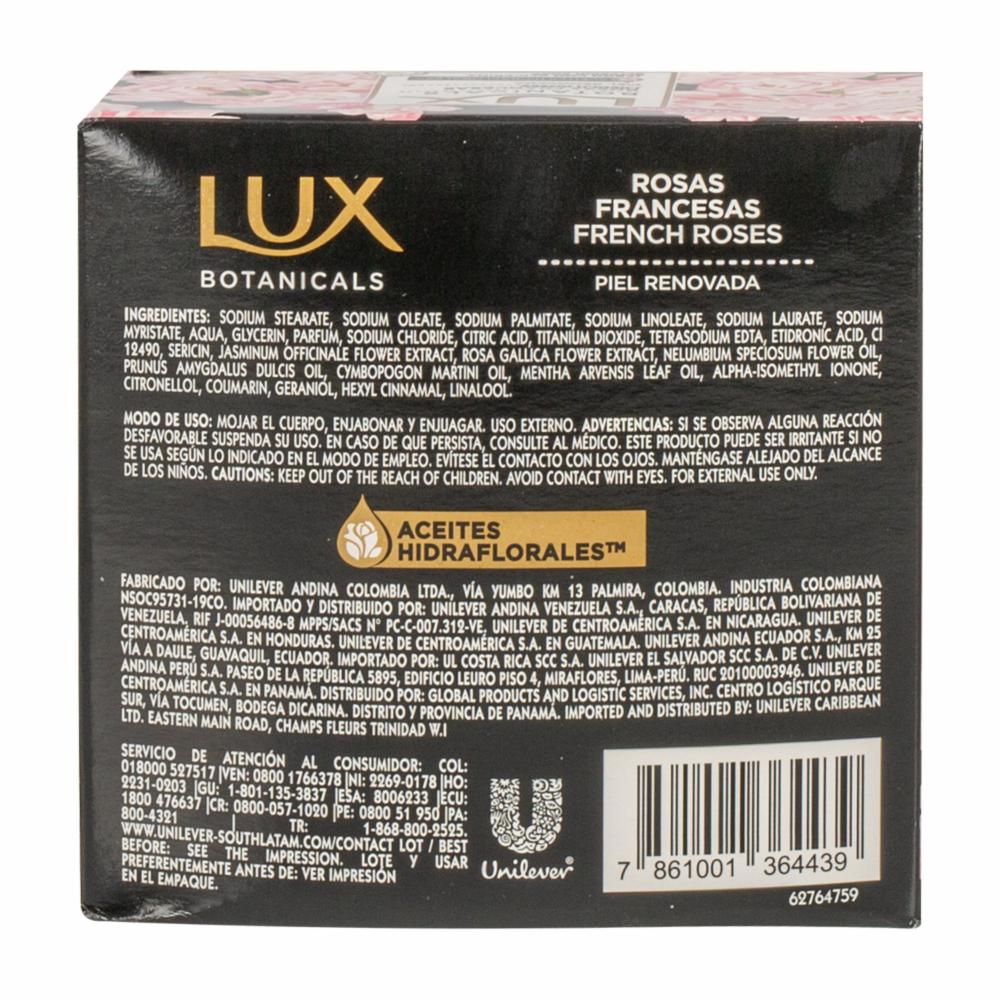 Jabón En Barra Fragancia A Rosas Francesas LUX 3 x 110G - Imagen 2