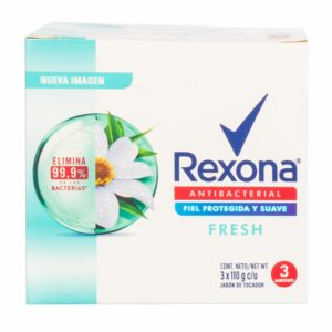 Jabón En Barra Antibacterial Fresh REXONA 3 X 110 G