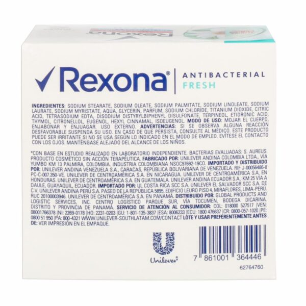 Jabón En Barra Antibacterial Fresh REXONA 3 X 110 G - Imagen 2