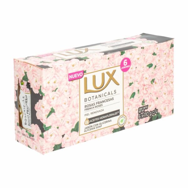 Jabón En Barra Fragancia Rosas Francesas LUX 6x100G - Imagen 4