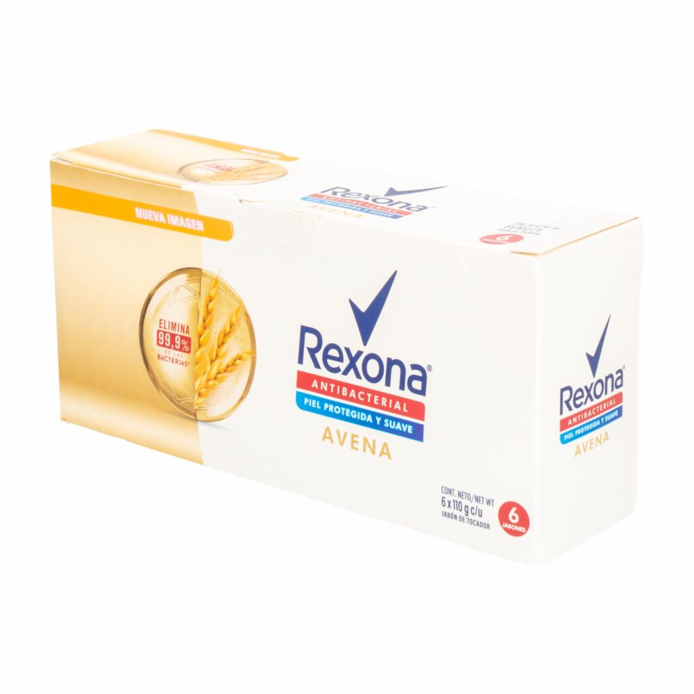 Jabón En Barra Antibacterial De Avena REXONA 3 X 110 G - Imagen 3