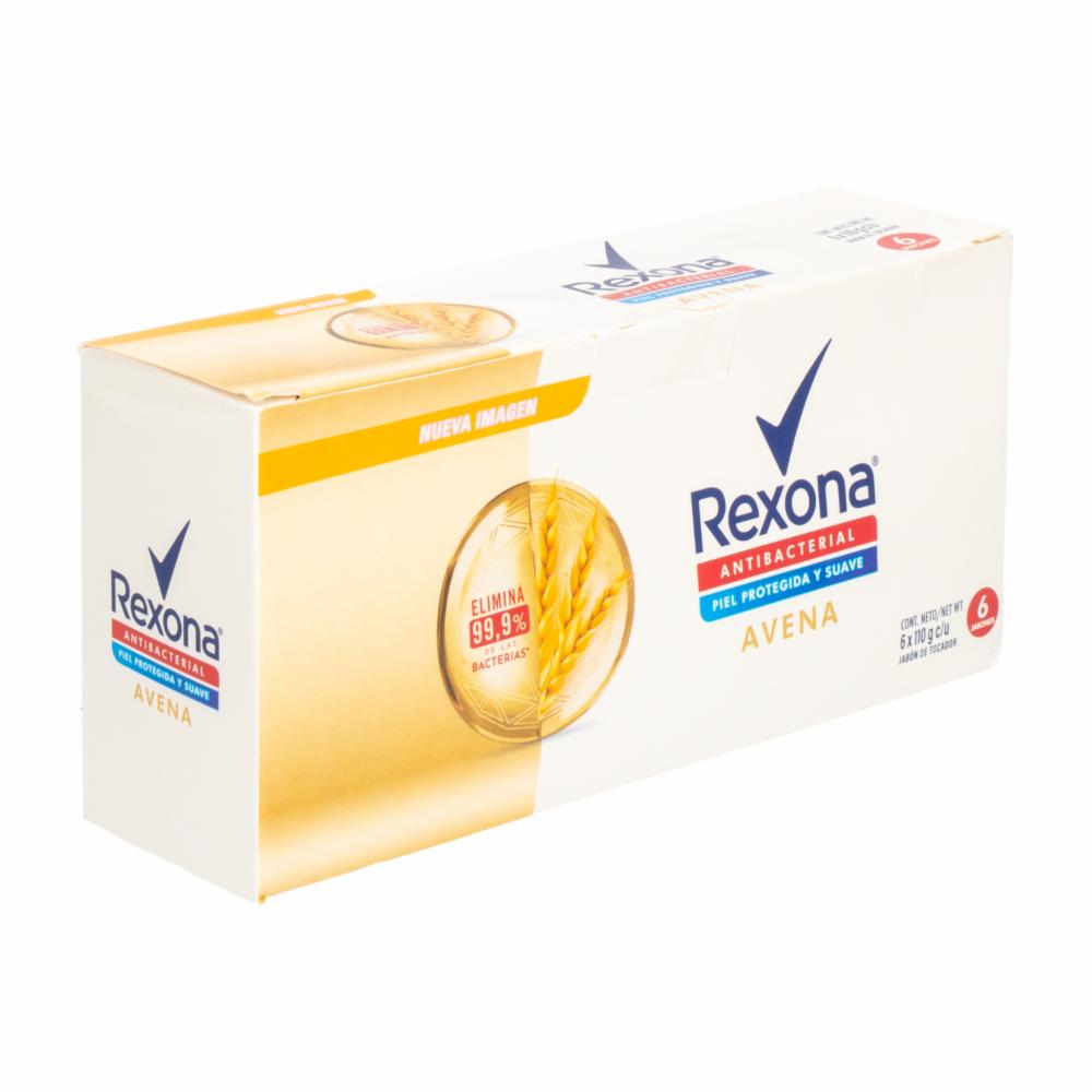 Jabón En Barra Antibacterial De Avena REXONA 3 X 110 G - Imagen 4