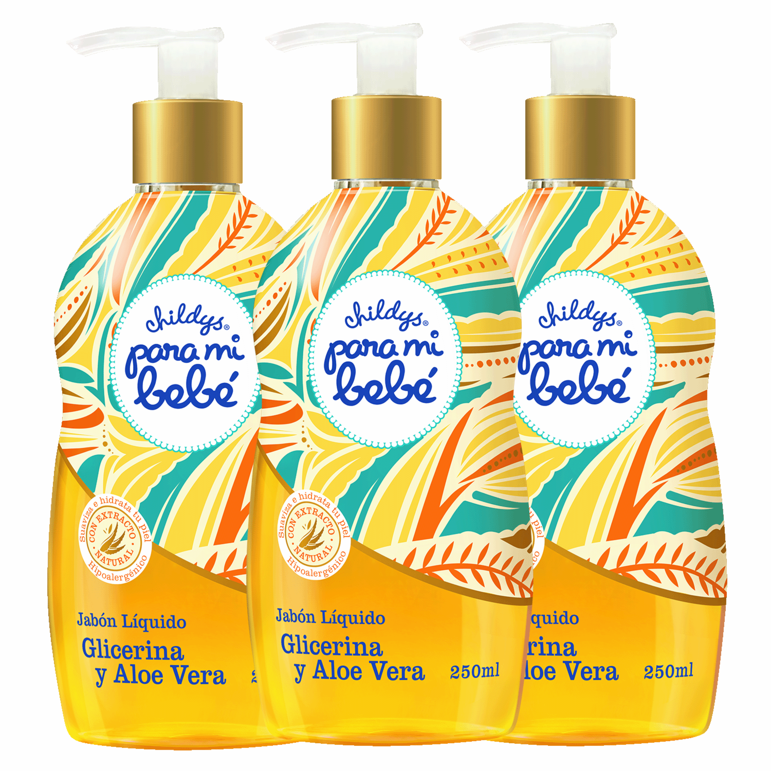 Jabón Líquido Con Glicerina PARA MI BEBÉ 3 X 250 Ml