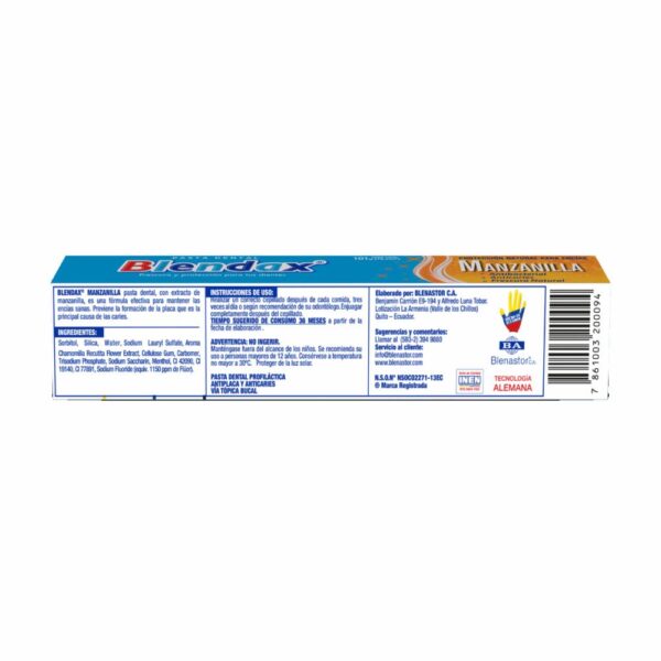 Crema Dental Con Manzanilla BLENDAX 101 G - Imagen 2
