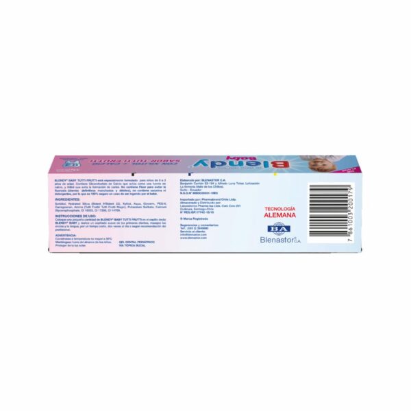 Crema Dental Infantil Baby Pediátrico BLENDY 34 G - Imagen 2