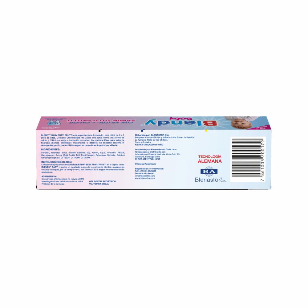 Crema Dental Infantil Baby Pediátrico BLENDY 34 G - Imagen 2