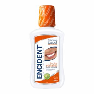 Enjuague Bucal Sabor A Menta Fresca Encías Sensibles Sin Alcohol ENCIDENT 300 Ml