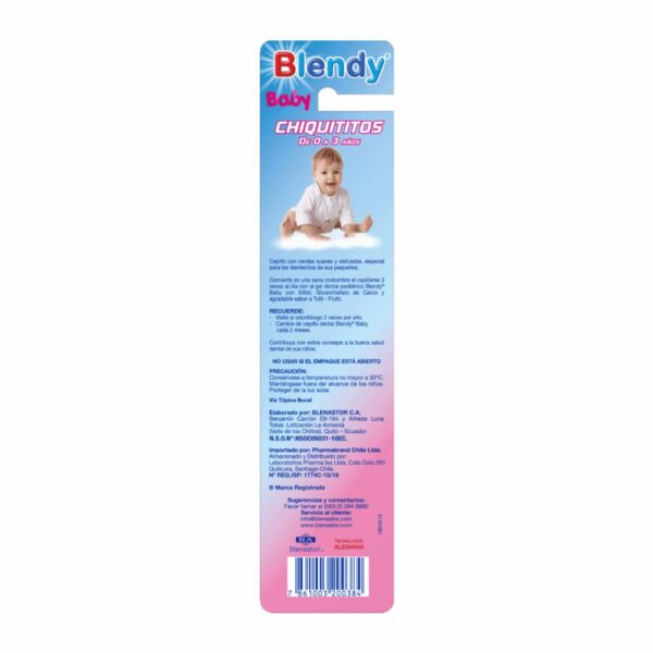 Kit Higiene Bucal Infantil Chiquititos Baby Pasta + Cepillo BLENDY Pack X 2 Uds - Imagen 2