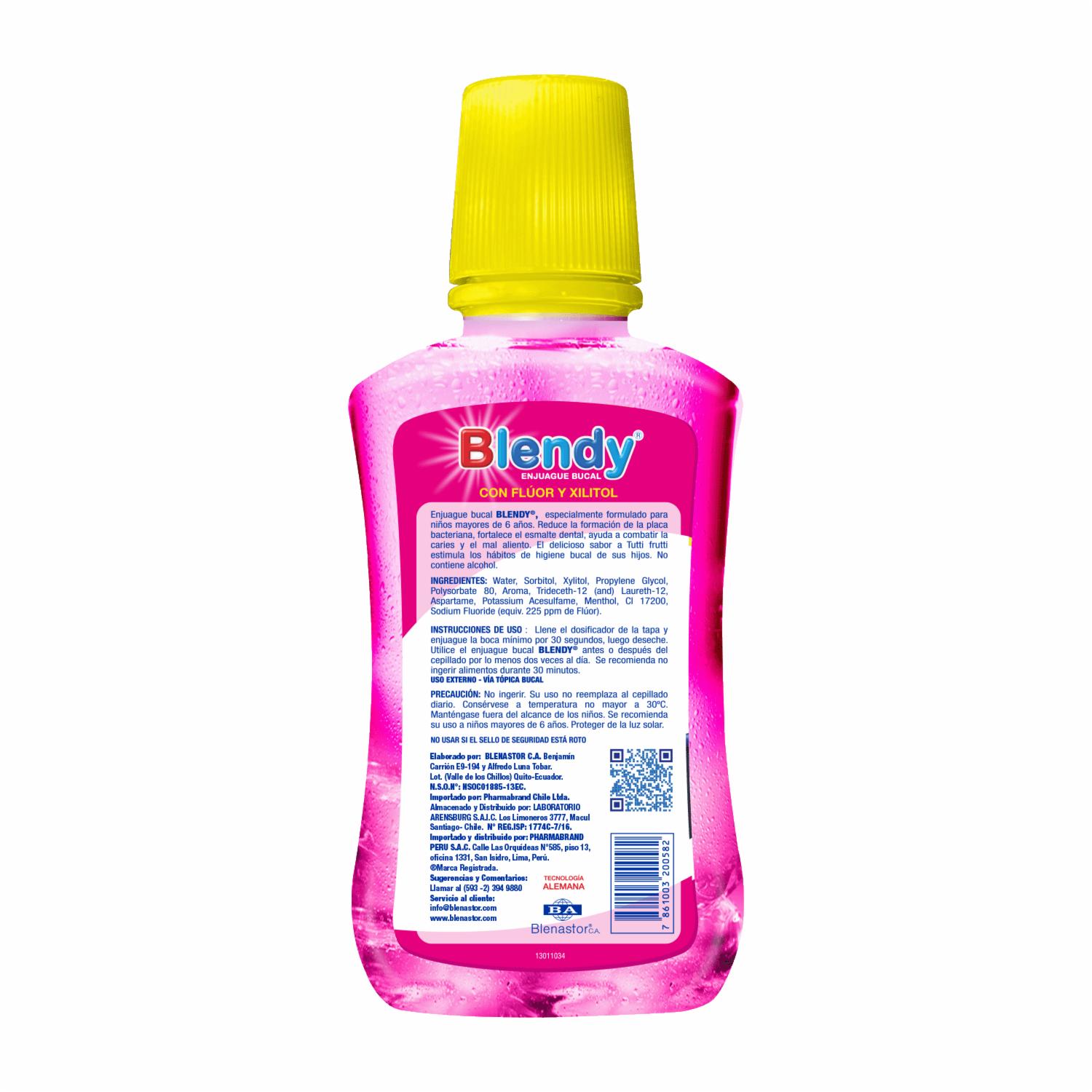 Enjuague Bucal Infantil Sabor A Tutifruti BLENDY 300 Ml - Imagen 2