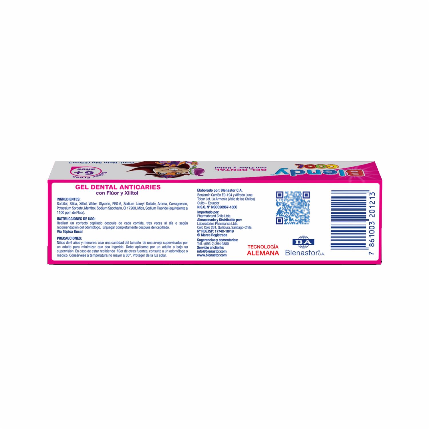 Crema Dental Infantil Cool Fresa 6 Años BLENDY 25 Ml - Imagen 2