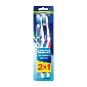 Cepillo Dental Multiacción Cerdas Suaves BLENDAX 1 X 2 Unidades