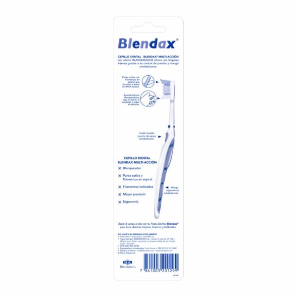 Cepillo Dental Multiacción Cerdas Medianas BLENDAX X 2 Uds - Imagen 2