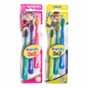 Cepillo Dental Infantil Cerdas Suaves +3 Años BLENDY X 3 Uds