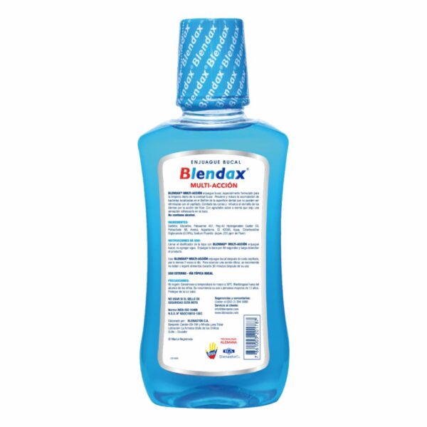 Enjuague Bucal Acción Sin Alcohol BLENDAX 500 Ml - Imagen 2