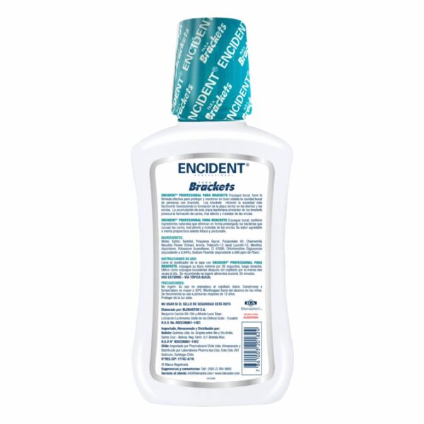 Enjuague Bucal Brackets ENCIDENT 300 Ml - Imagen 2