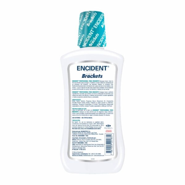 Enjuague Bucal Brackets ENCIDENT 500 Ml - Imagen 2