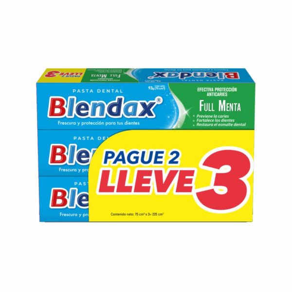 Crema Dental Full Menta BLENDAX 3 X 75 G - Imagen 2