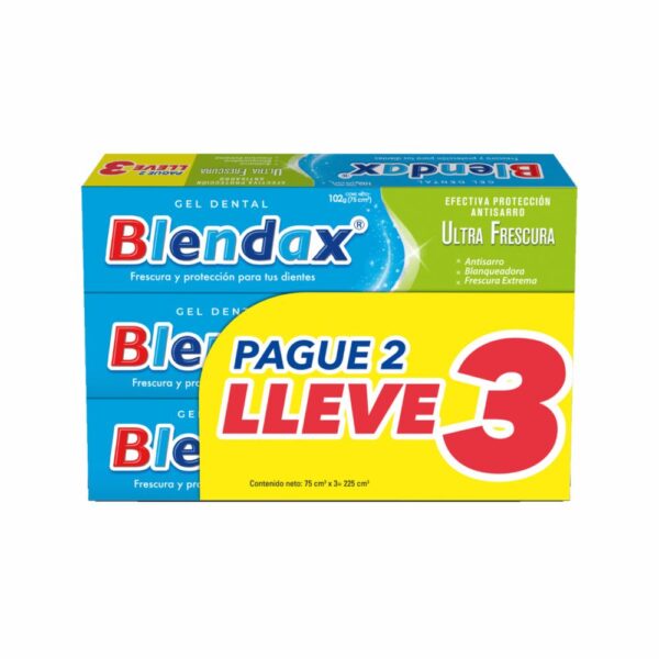 Crema Dental Ultra Frescura BLENDAX 3 X 75 G - Imagen 2