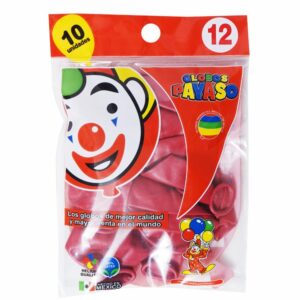 Globos N°12 Rojos PAYASO X 10 Uds