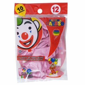 Globo N12 Perla Rosa Funda PAYASO X 10 Unidades