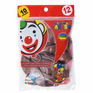 Globo N.12 Metálico Cobre Funda PAYASO X 10 Unidades