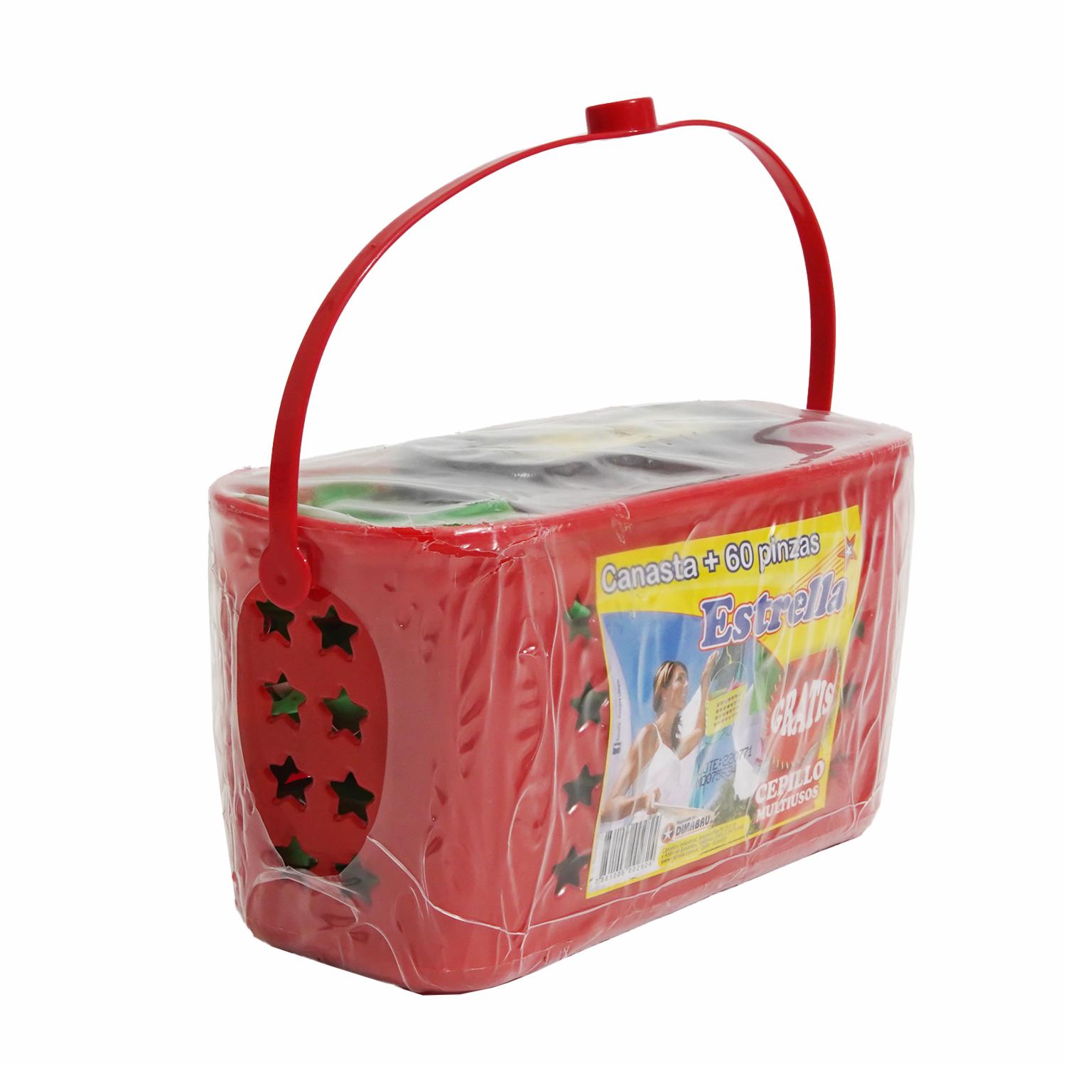 Canasta De Pinzas Más Cepillos ESTRELLA Unidad - Imagen 3