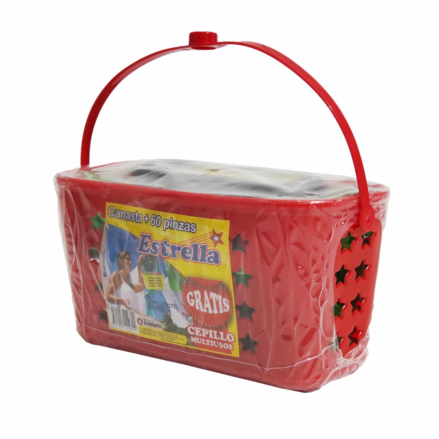 Canasta De Pinzas Más Cepillos ESTRELLA Unidad - Imagen 4