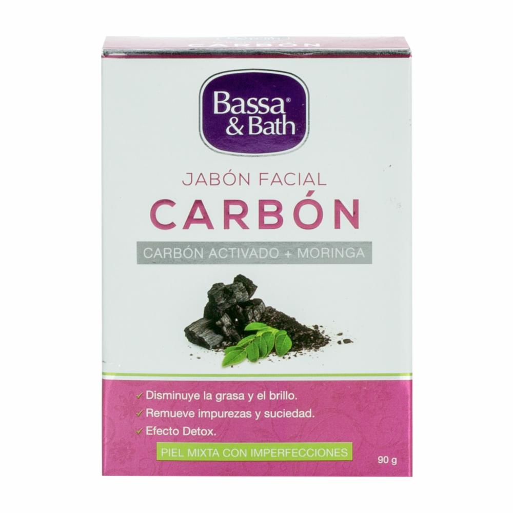 Jabón Facial Con Carbón Activado BASSA 90 G - Imagen 2
