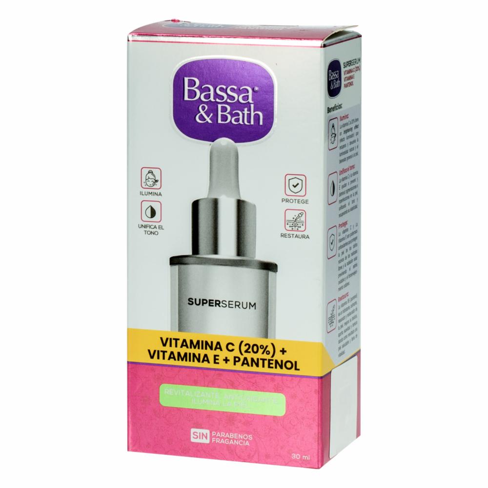 Serum Facial Súper Vitamina C + Vitamina E + Pantenol BASSA & BATH 30 Ml - Imagen 2