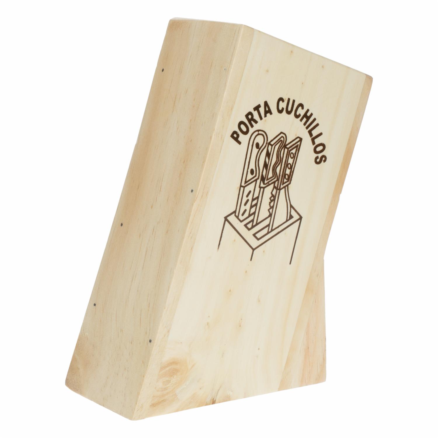 Bloque Porta cuchillos Pino Natu SOLORZANO POLIVIO X7 Uds
