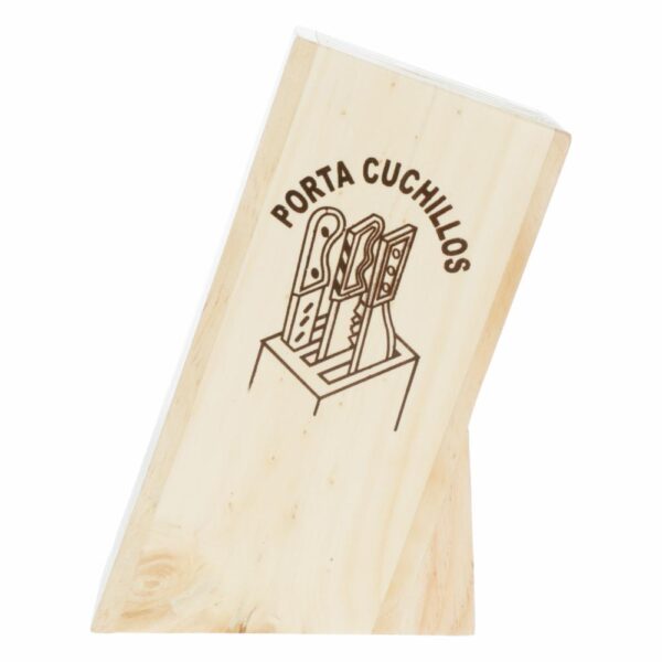 Bloque Porta cuchillos Pino Natu SOLORZANO POLIVIO X7 Uds - Imagen 3