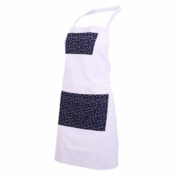 Delantal Con Bolsillos Tono Blanco KARRY`S L