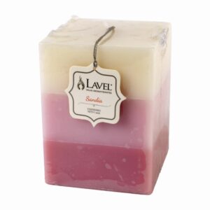 Vela Cuadrada 304 Degra Rosa LAVEL 7,5 X 10 CM