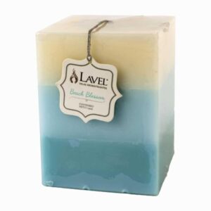 Vela Cuadrada 304 Degra Turquesa LAVEL 7,5 X 10 CM