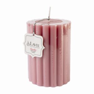 Vela Redonda 304 Rosa LAVEL 7,5 X 10 Cm