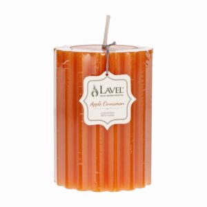 Vela Decorativa Acanalada Redonda Color Terracota LAVEL 10 X 7 Cm