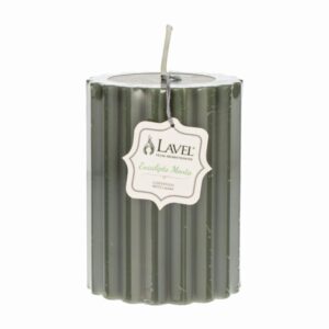 Vela Decorativa Pilar Redonda Color Verde LAVEL 10 X 7 Cm